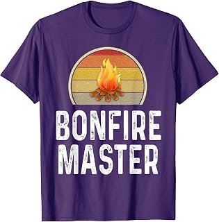 Funny Bonfire Master Drunk Camping Campfire Outdoor Retro T-Shirt