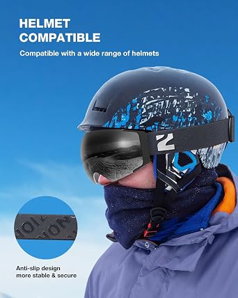 ZIONOR X4 Ski Goggles Magnetic Lens - Snowboard Goggles for Men Women Adult - Snow Goggles Anti-fog UV Protection