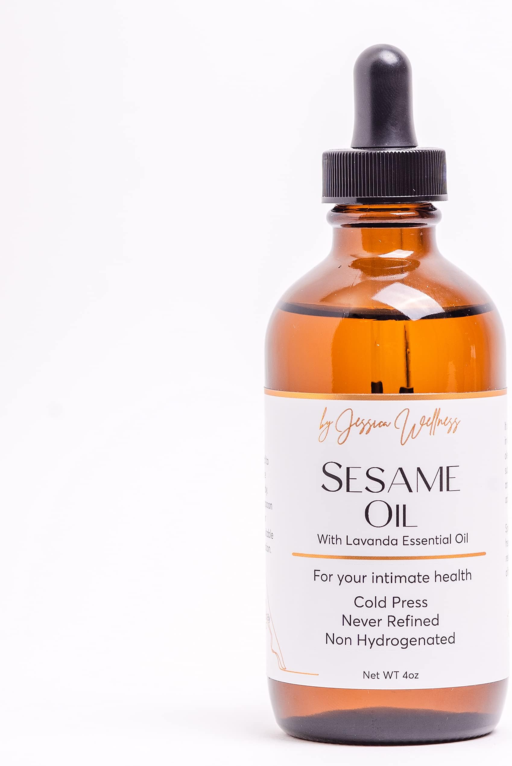 Sesame Oil, Natural and Edible Sesame Body Oil for Your Intimate Area, Cold Pressed Body Oil with Vitamin E, 4 oz – Jessica Wellness