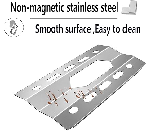 Miniatura 6 de Kalomo Placas de calor para quemador de parrilla para Nexgrill 720-0011, 720-0108, 720-0047-U, 778627, 720-0008-LP, Sterling Forge Coutyard 2404,