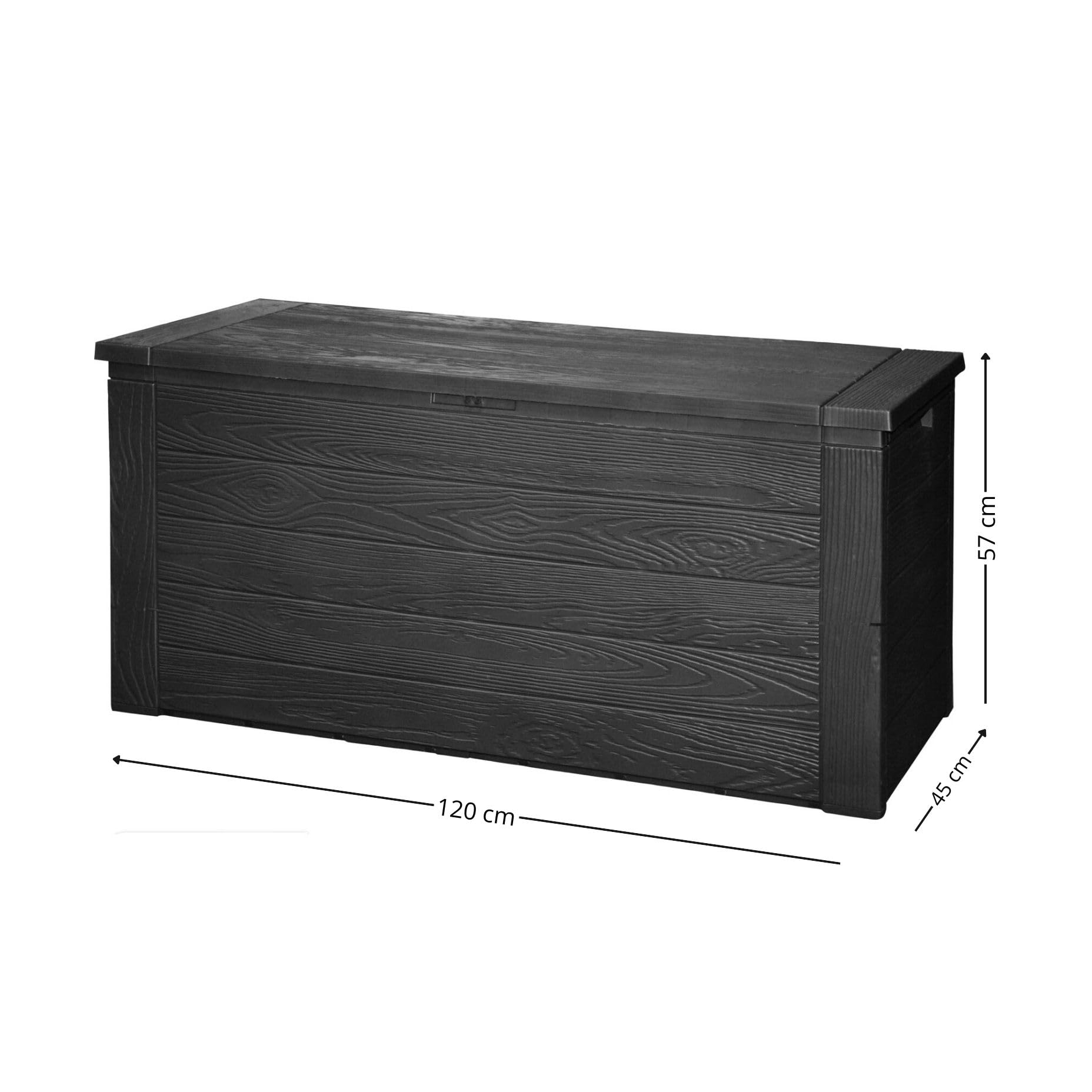 Acomoda Textil - Baul de Almacenaje Exterior 300 Litros 120x45x57 cm Arcon para Jardin Terraza o Balcon Caja para Cojines Herramientas y Accesorios de Exterior Tapa Abatible. — view 2
