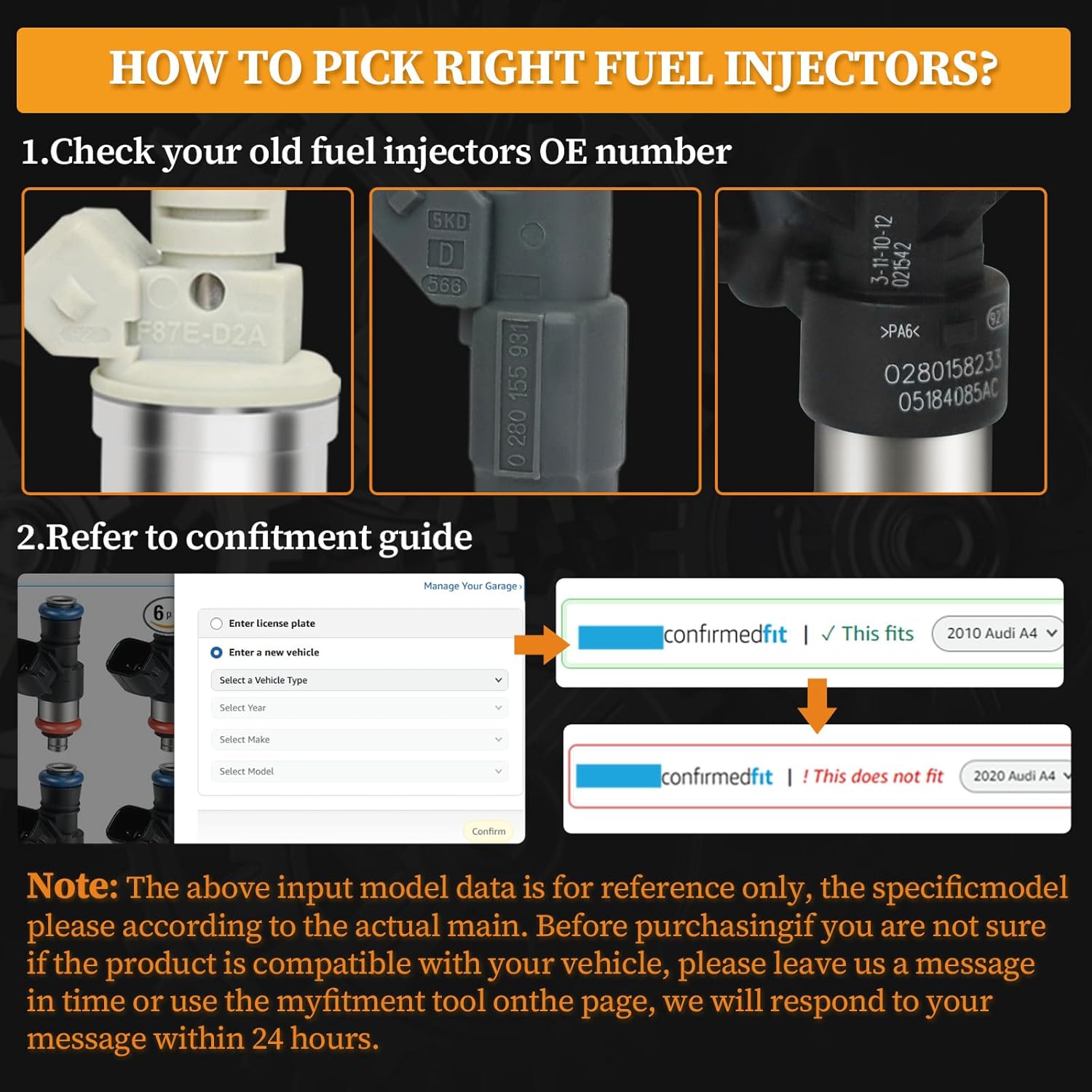 2008-2012 Fuel Injector Compatible for Toyota Corolla 2009-2018, Matrix 2009-2013, Scion xD2008-2009, L4 1.8L, Replace FJ1068 23250-0T020 23209-09140 23209-39145