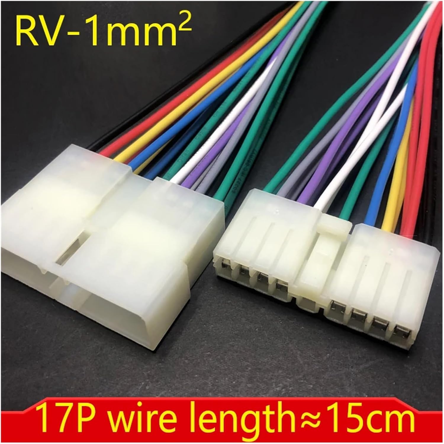 Dj7072-3 Car Adapter Harness Male And Female Butt Plug 5p7p9p11p13p17p Motorcycle Cable Connector Socket Wire Length 15cm (Color : 7p strip line, Size : 5sets)