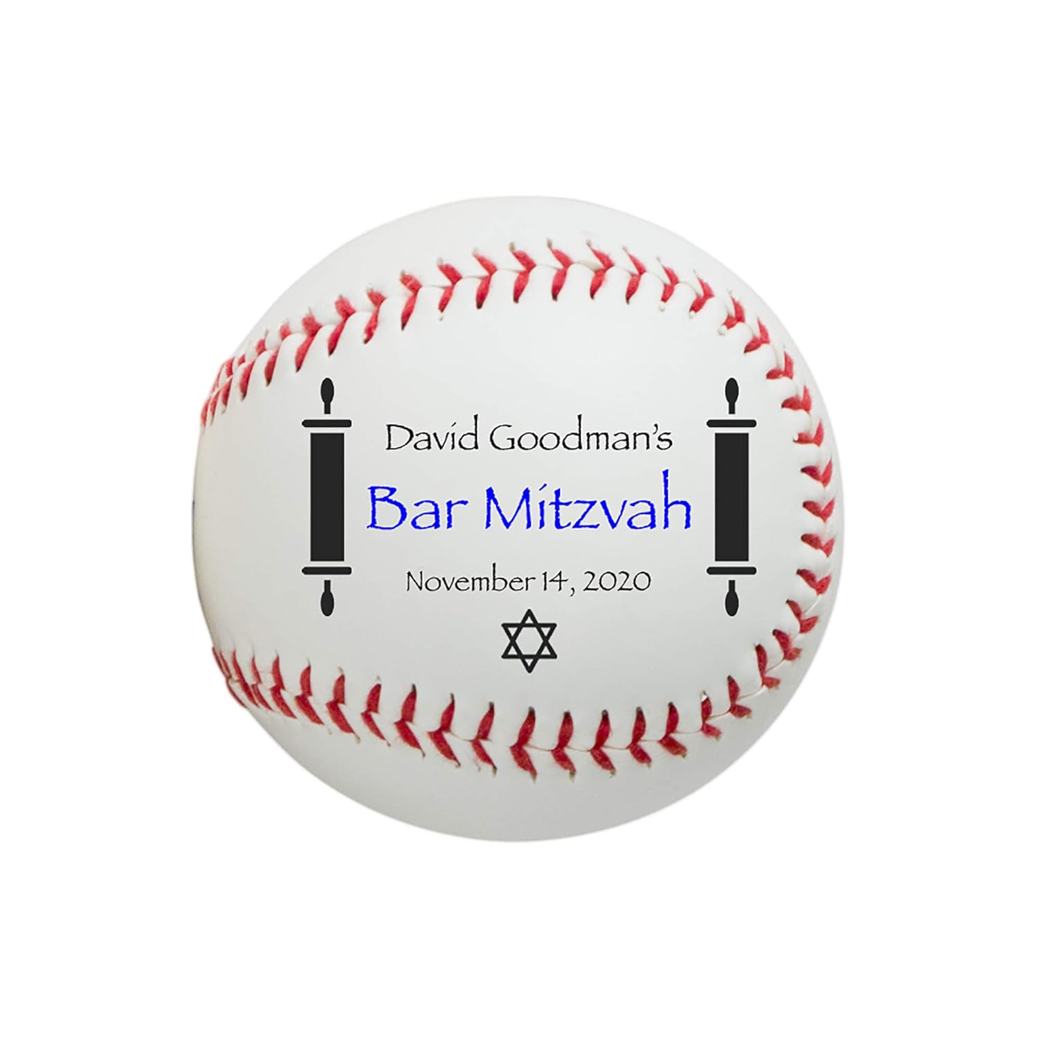 Bar Mitzvah, Bat Mitzvah Personalized Baseball, Bar Bat Mitzvah Keepsake (Bar Mitzvah Baseball)