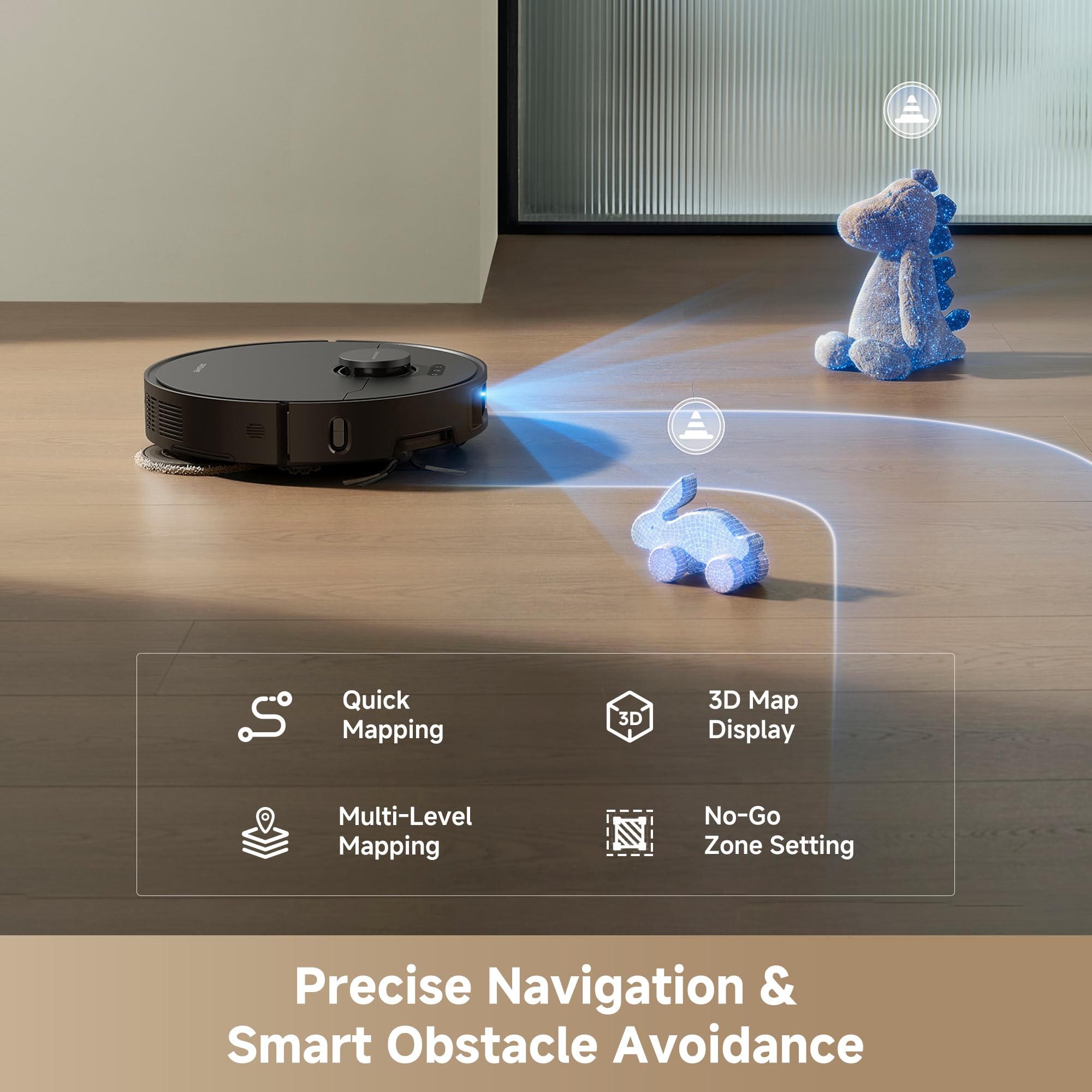 Tikom Robot Vacuum and Mop Combo, 6000Pa Automatic Robotic Vacuum Cleaner, Smart Mapping, 150 Min Max, Ideal for Pet Hair, Hardfloors, Carpets, Home(L8000 Pro) product image 20