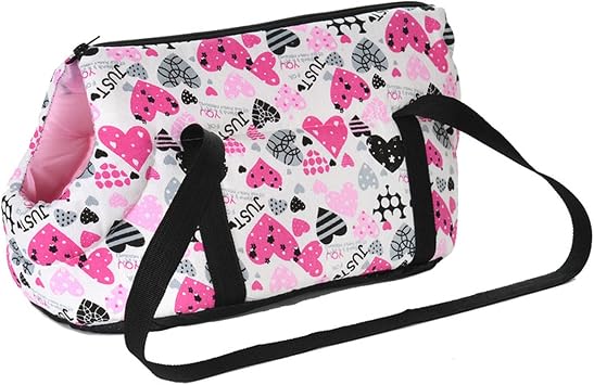 Pet Carrier Dog Sling Carrier for Small Dogs,Soft Cat Carrier Travel Puppy Carrier Bag Dog Purse Chihuahua Yorkie Puppy Pouch for Hiking Camping Outdoor Heart