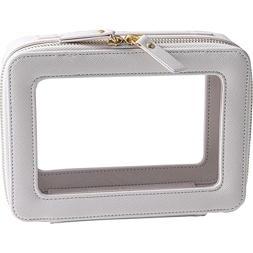 SANHECUN Toiletry bag waterproof cosmetic organizer with handle lagre opening for travelling