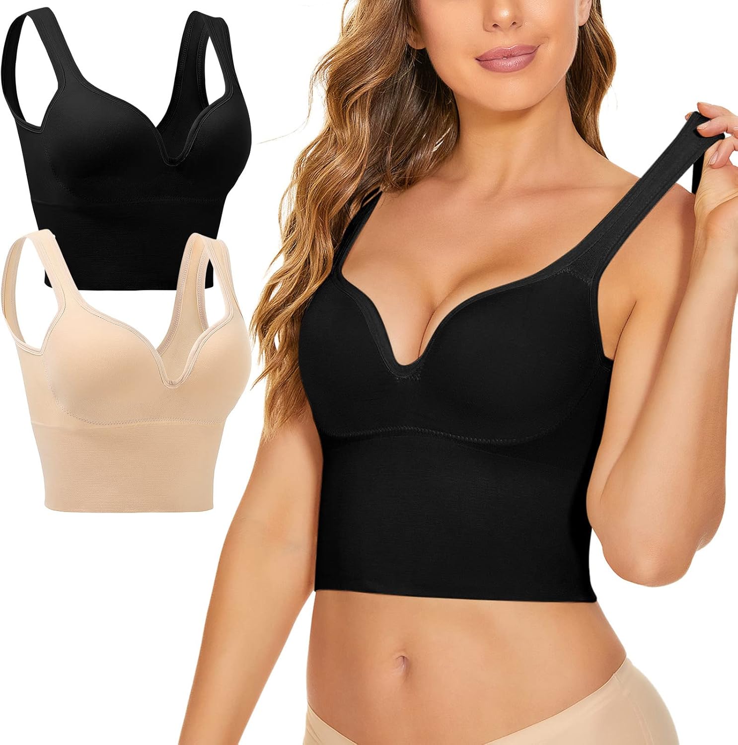 Sport BH Starker Halt Push Up Klebriger BH für Frauen Bralette Große