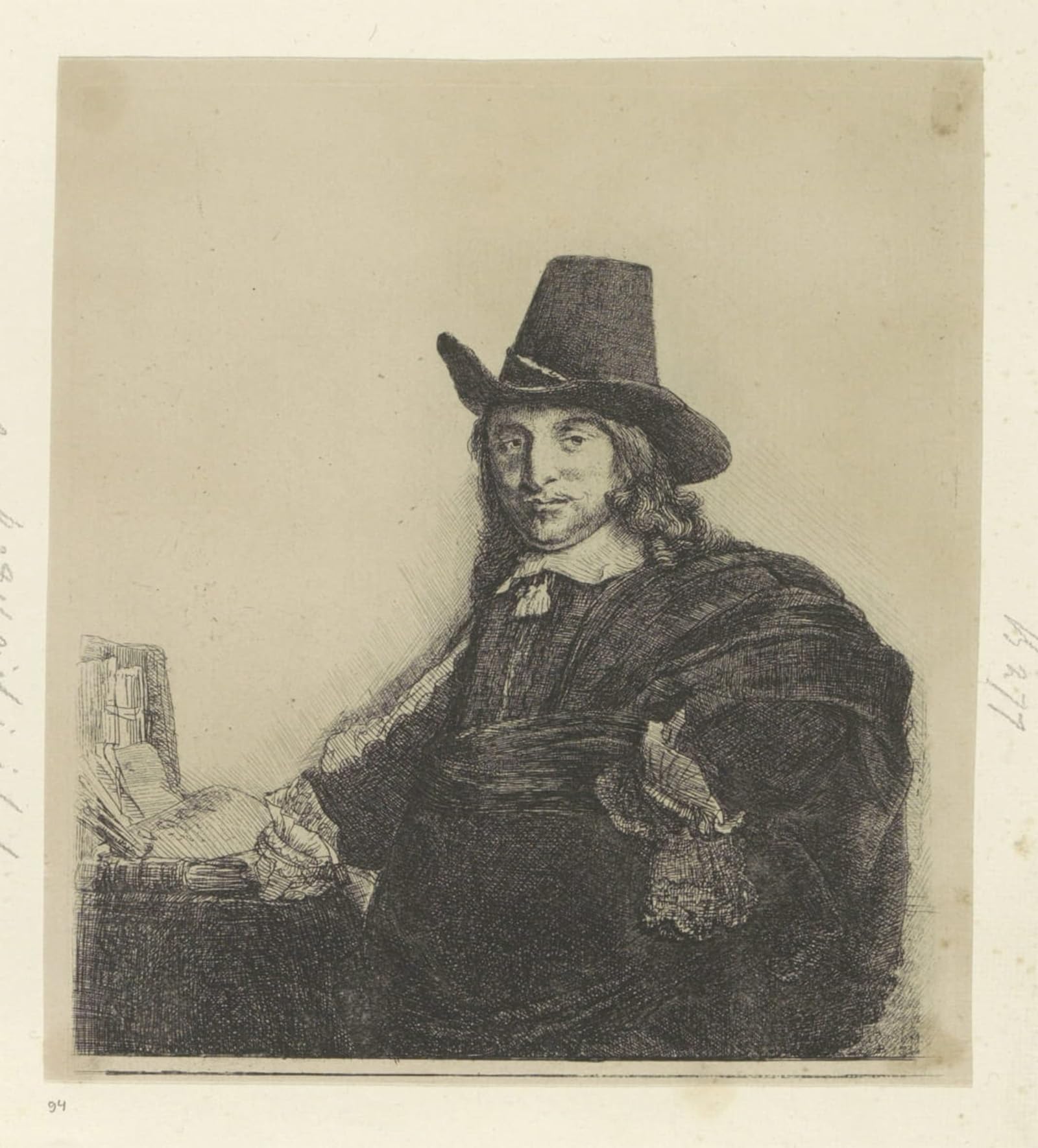 SERENDIPITP Aesthetic Poster Photo Wall Print Retro Picture Portrait of the painter jan asselijn by Rembrandt van Rijn Modern Wall Artwork for Home Decor 60x90cm