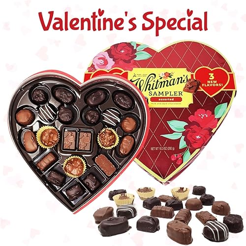 Miniatura 3 de Whitman's - Corazón surtido de chocolates para el día de San Valentín  10.3 dulces de corazón de chocolate  Regalo del día de San Valentín surtidos