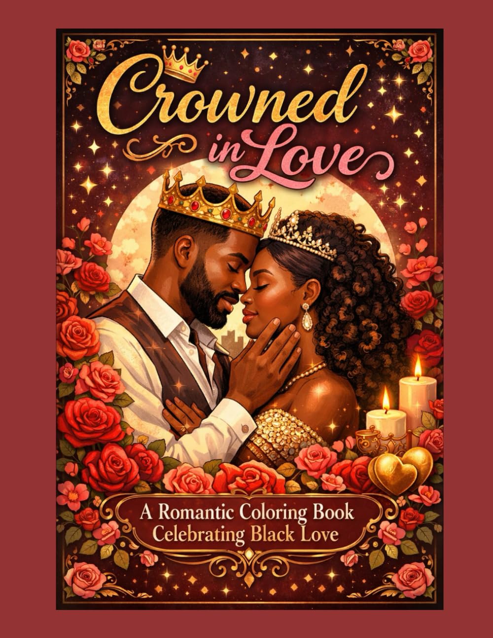 Crowned in Love: A Romantic Coloring Book Celebrating Black Love