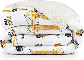 Coberdrom Tutti Kids 01 Peça | Edredom Solteiro Dupla Face Manta Flannel e Sherpa - Infantil Para Meninos (Manny)