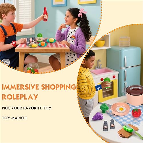 Miniatura 9 de JokerKing 35 piezas de accesorios de juguete de cocina para niños, juego de cocina de simulación con ollas y sartenes, utensilios de cocina,