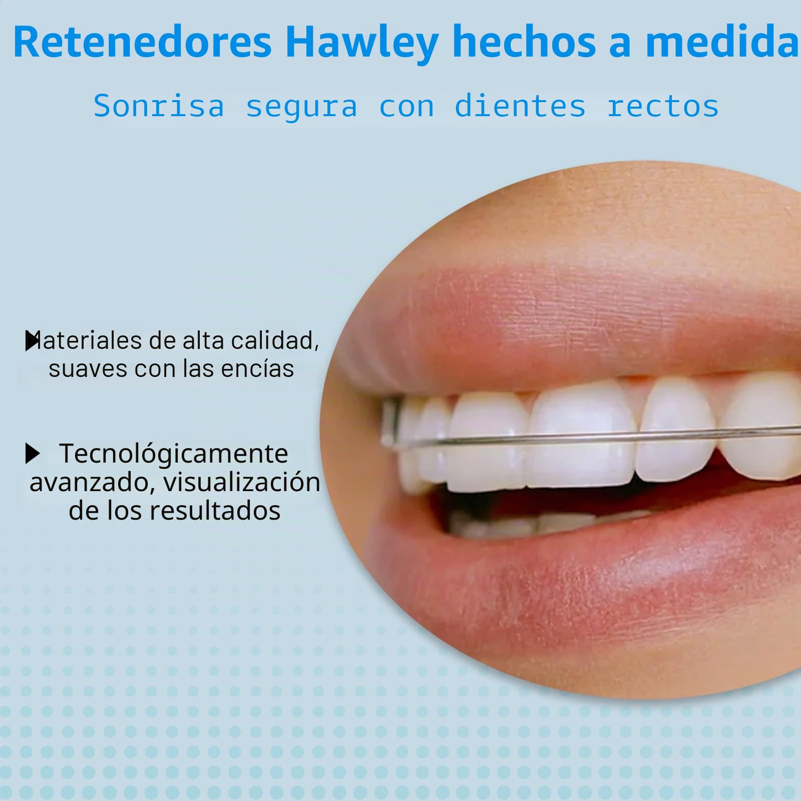 Retenedores de dientes Hawley hechos a medida, férula dental, férula superior e inferior de la mandíbula Hawley, aparatos de estabilización para adultos y niños, 2 unidades