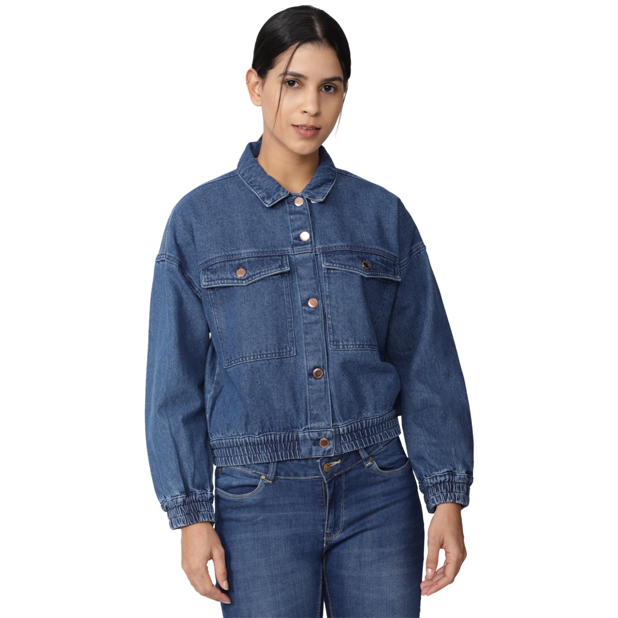 Levi's Women's Regular Fit Casual Solid Denim Jacket in blue