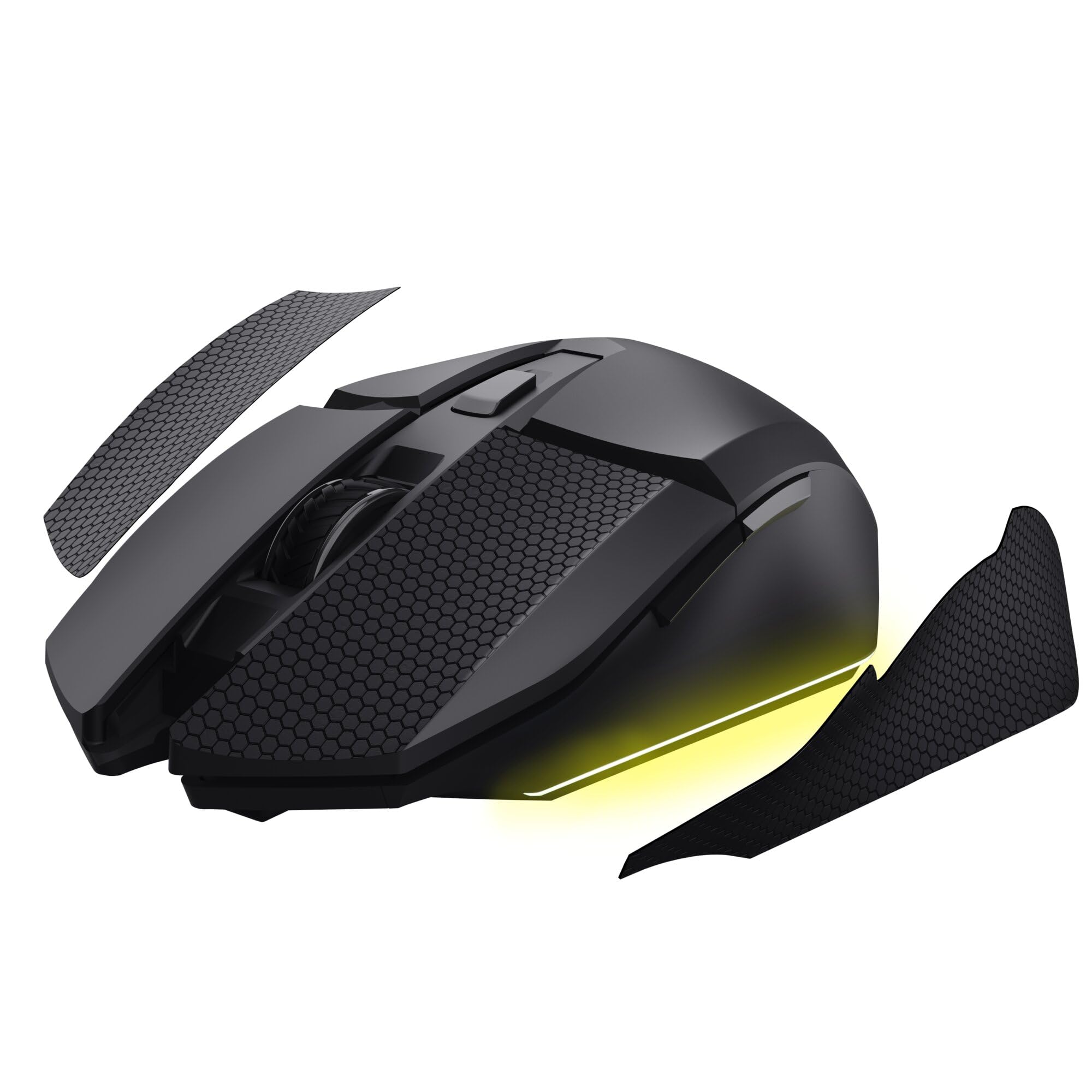 GXTrust 122 Felox+ Ratón Inalámbrico Gaming Bluetooth + 2.4GHz, Batería de 40h, 12K dpi, Iluminación LED Multicolor, 6 Botones, Ratón Gaming para Portátil, PC, Windows con USB-A Receptor, Negro — view 12