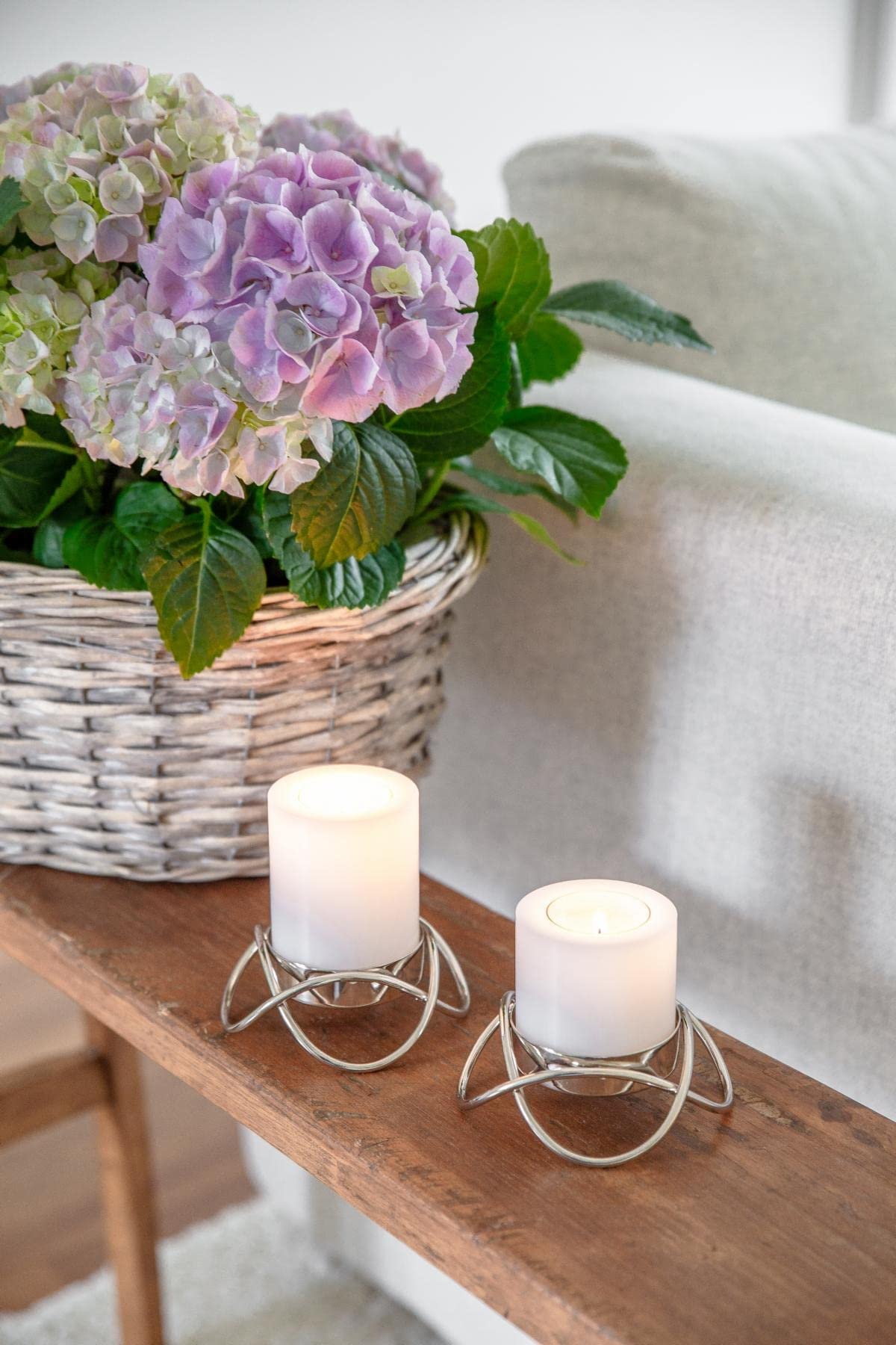 EDZARD portacandela candela tealight Cornelius, altezza 12 cm, diametro 8 cm, candela permanente, ideale per classiche candele tealight e candele tealight alte e trasparenti