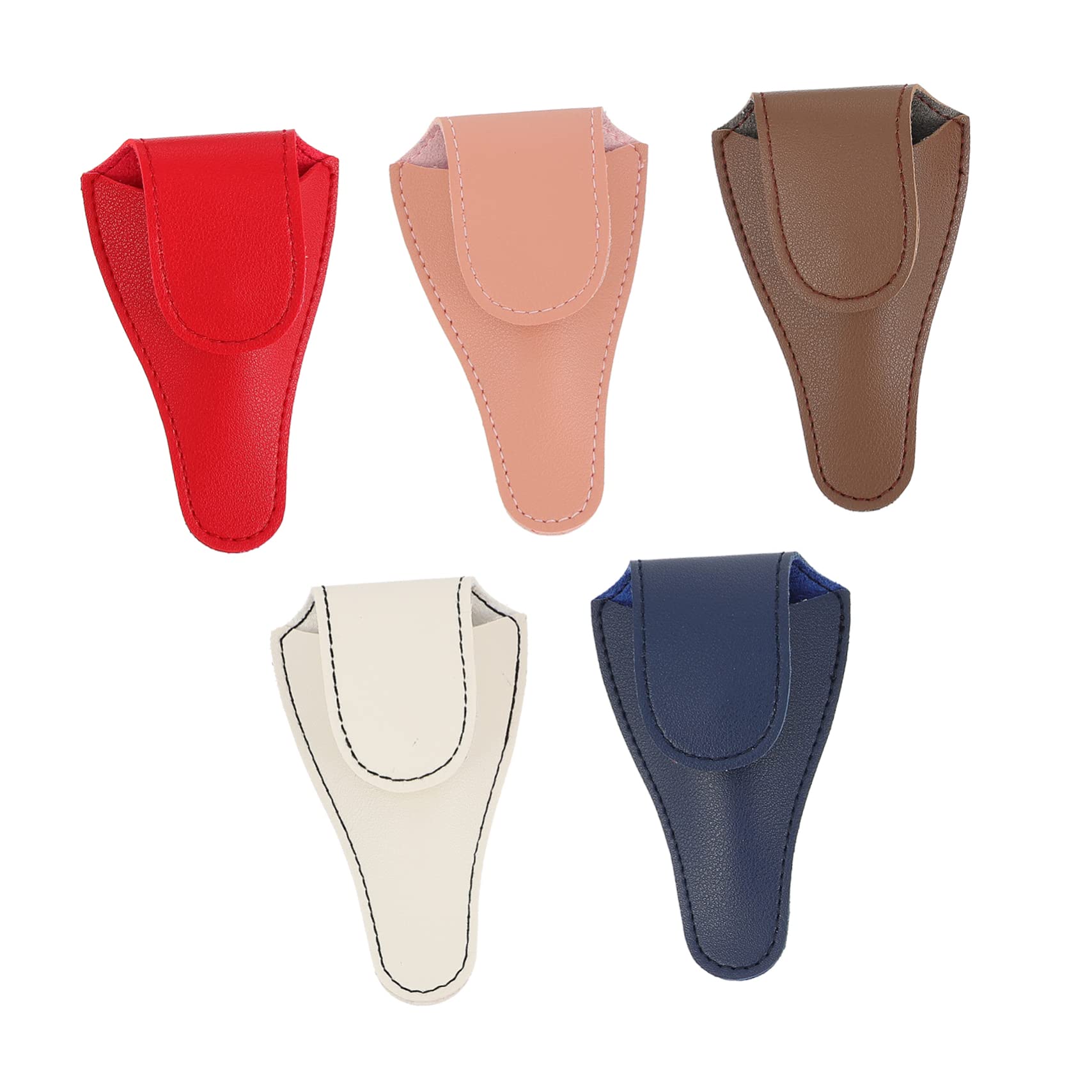 Beatifufu Scissor Pouch 5pcs Nail Care Cover Curved Holder Cuticle Kit for Nail Manicure