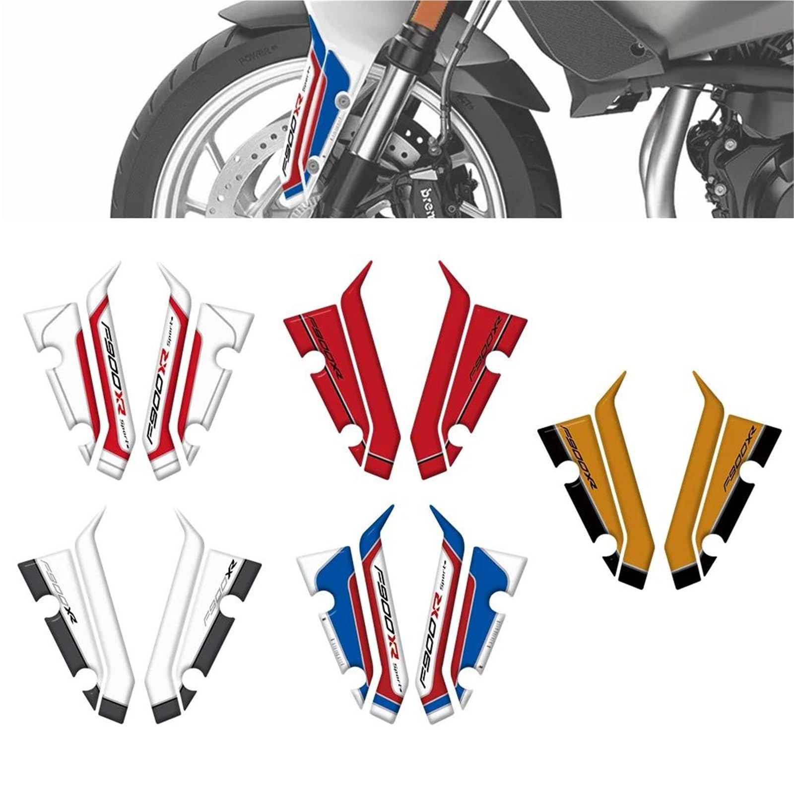 Adesivi Per Parafango Anteriore Per Moto, Per BMW F900XR F 900 XR 2020-2025, Adesivi In Gel Per La Protezione Della Vernice Serbatoio Trazione Pad(BLU)