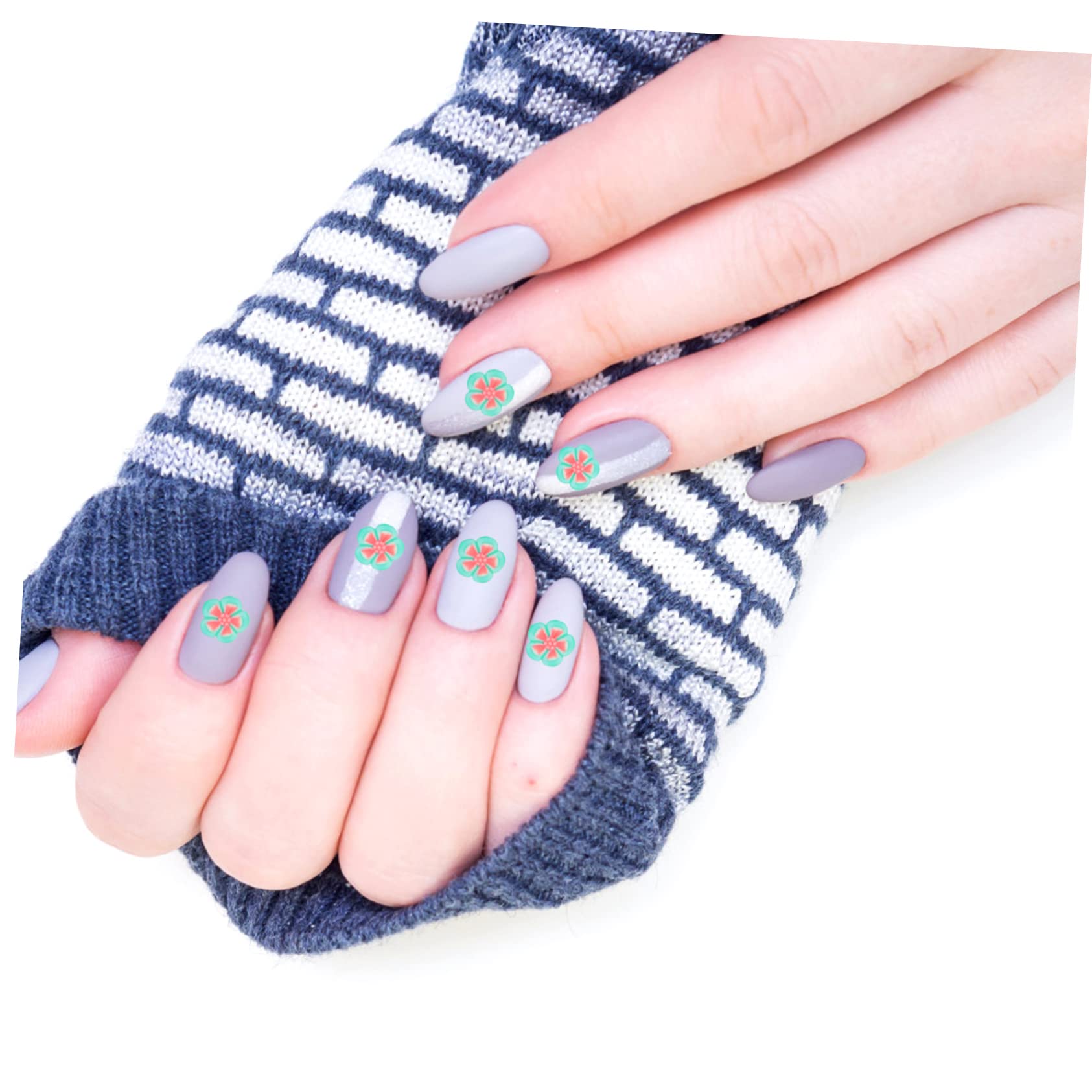 NOLITOY Polymer Clay Nail Decorations 4 Pack Patches DIY Phone Cover Slices Embellishments for Crafts Nail Art Accessories