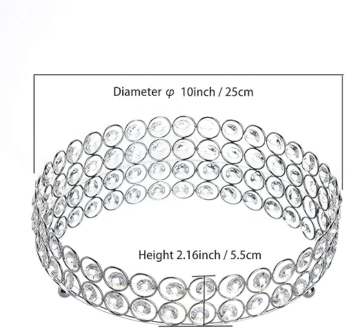 Miniatura 2 de Feyarl Bandeja de maquillaje cosmética de cristal bandeja organizadora de joyería bandeja de tocador con espejo bandeja decorativa para decoración