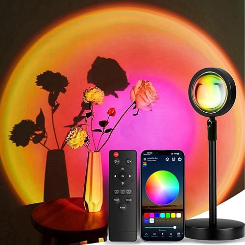JIMEI Sunset Lamp Projector Led Lights for Bedroom Night Light