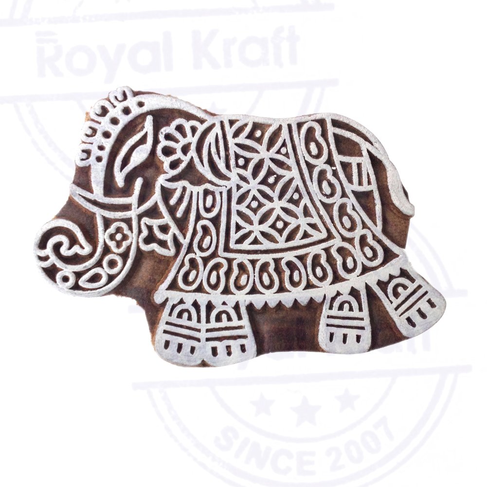 Royal Kraft Elefant Druckstempel Holz - DIY Stempel Für Stoff & Papier