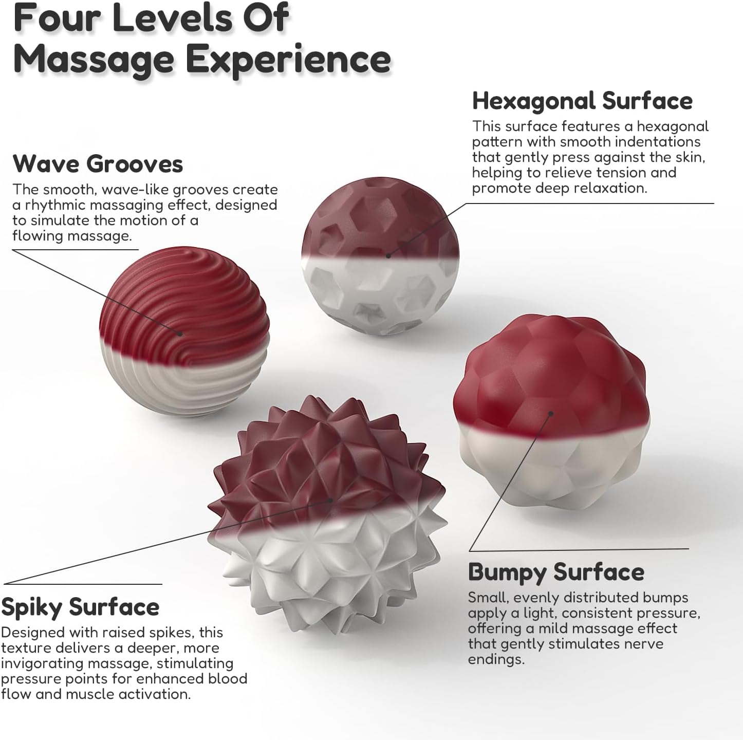 Magnetic Fidget Balls for Adults&Teens, 4Pcs Large Attraction Textures Sensory Balls with Silicone Shell for Adults,Silent Fidget Toys,Stocking Stuffers for Womens Mens Gifts - Image 7