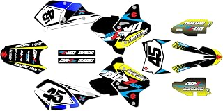 Graphics Kit for SUZUKI DRZ400 (2000-2024) DIVISION Series Yellow 9 Mil - Easy Go - Dirt pit bike motorcycle stickers, dirtbike racing automotive decal motocross accessories no-plastics