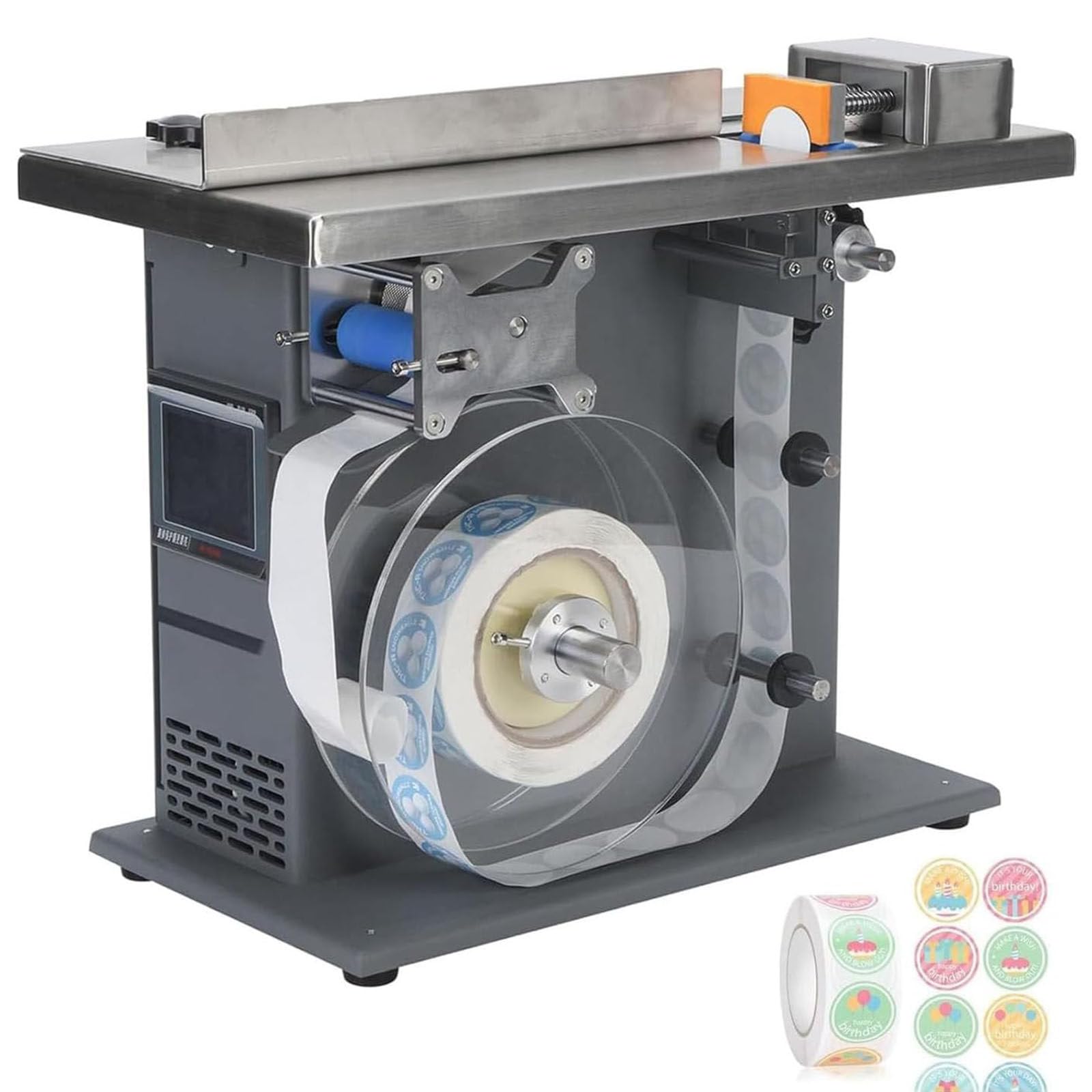 Etichettatrice angolare a 90 gradi, precisione ± 0,5 mm, semiautomatica, 15-30 etichette/min, touch screen, per scatole di imballaggio elettronico