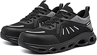 Vista 7 de LARNMERN Steel Toe Shoes for Men Lightwight Comfortable Snkeakers Breathable Indestructible Work Shoes