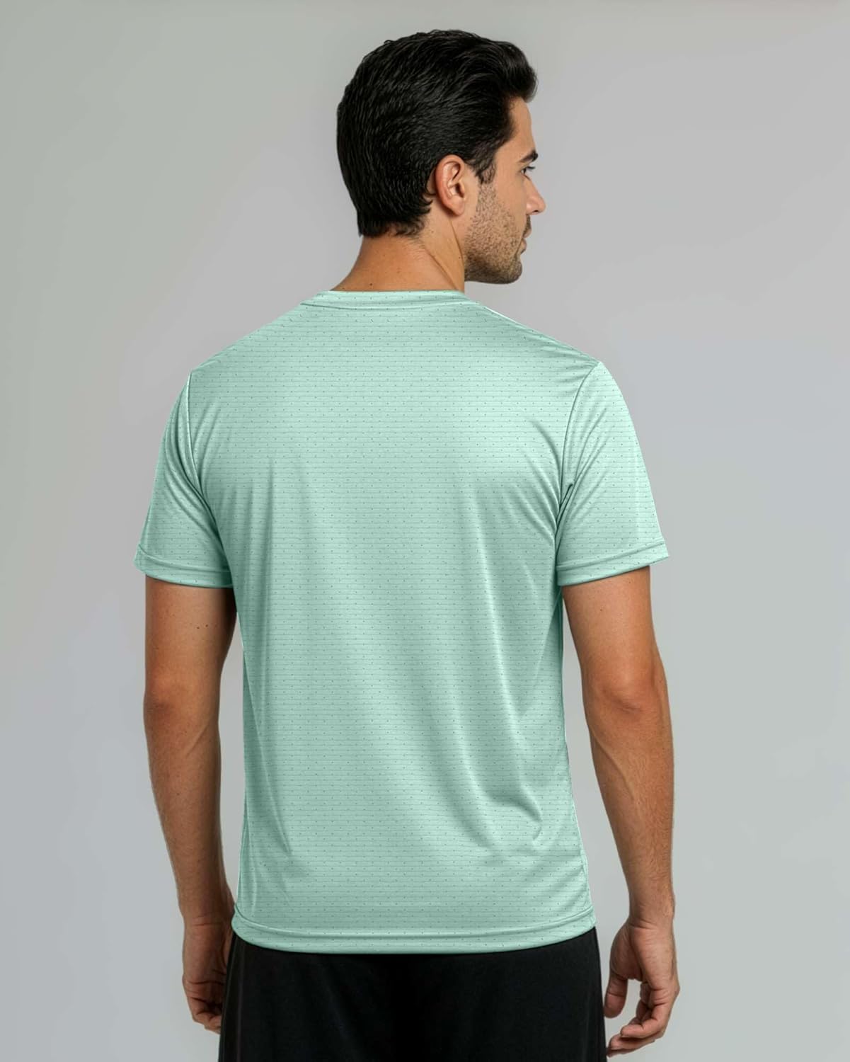 Real Essentials 5 Pack: Men's Breeze Tech V-Neck Dry Fit T-Shirts Moisture Wicking Athletic Workout & Gym Shirts (Big &Tall)