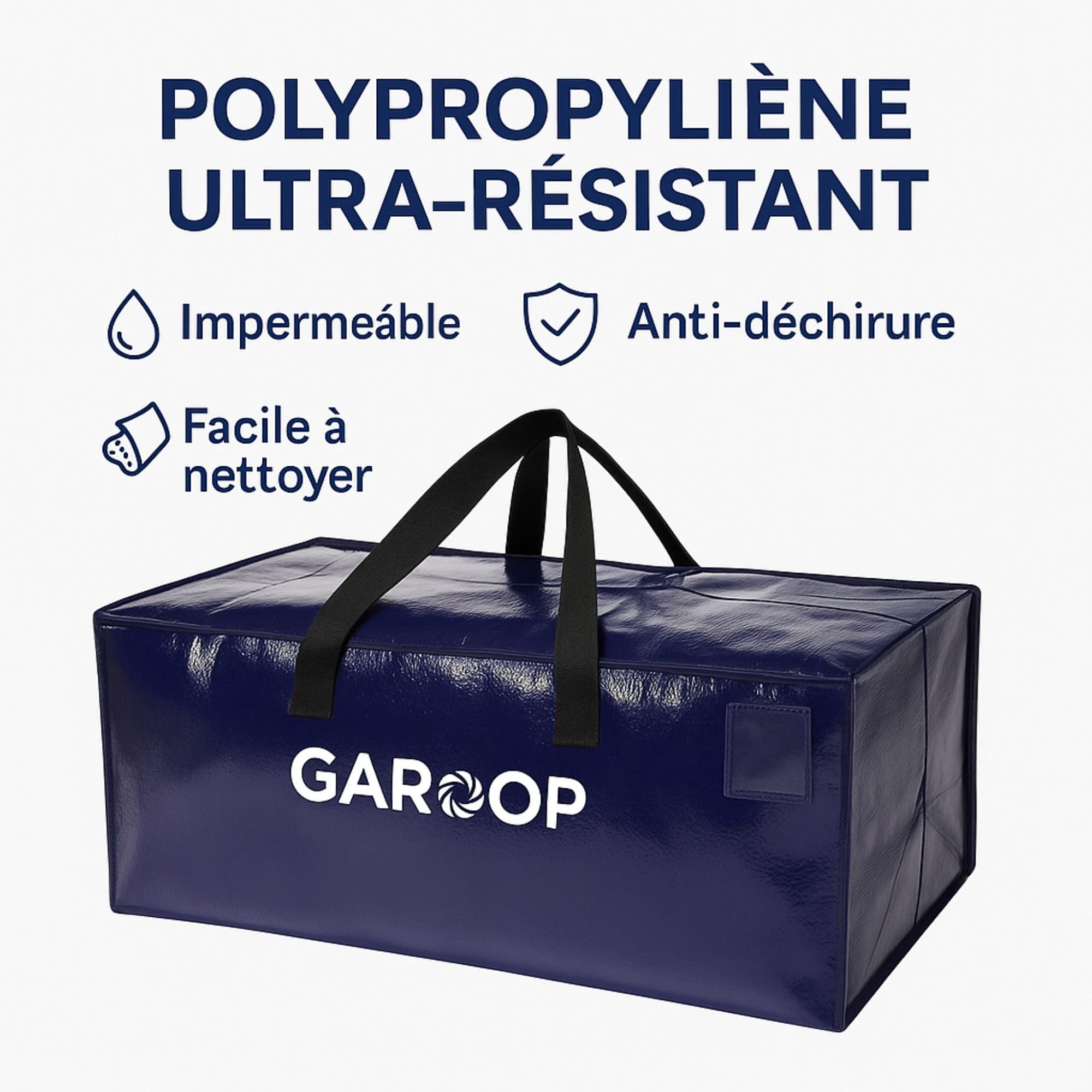Lot de 6 Sacs de Déménagement XXL – Étanches et Résistants – Grande Capacité avec Poignées Renforcées – Sacs de Rangement pour Transport, Stockage et Voyage – 75 x 36 x 40 cm