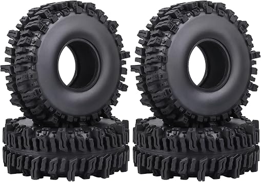 HobbyPark RC 1.9 Mud Slingers Tires 4.7inch 120mm Height for RC4WD Axial SCX10 TRX4 Redcat Gen 8 1/10 RC Crawler Good Grip w/Foam 4 Pack