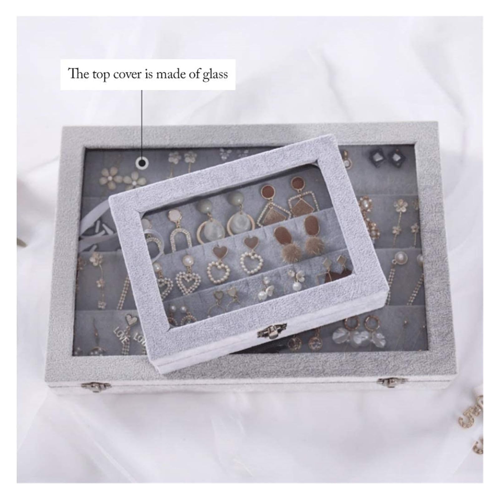 Portagioie Vetrina Negozio Portagioie Con Coperchio Vetro - Foto 3