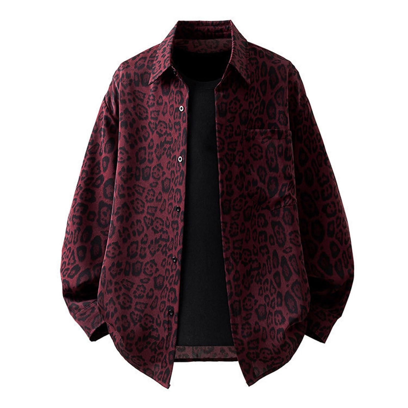 Veste survêtement homme imprimé léopard chic en polyester
