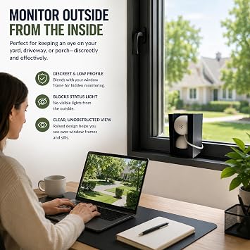Hidden Shell Compatible with Google Nest Indoor Camera (2nd Gen) | Window Mount Housing | Raises Camera-Blockage Status Indicator