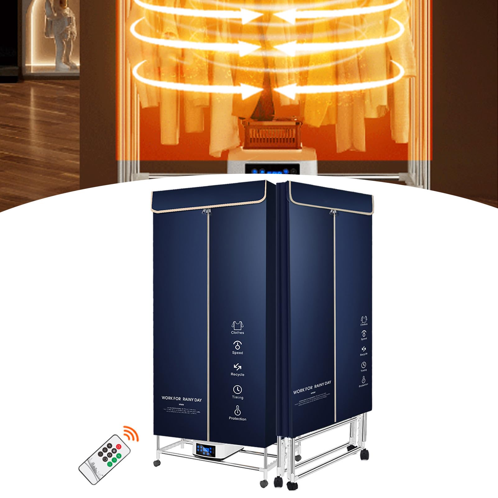 Máquina de secar Ropa, secador de Ropa electrico portatil,Secadora de Ropa Pequeña Plegable de Gran Capacidad para Viajes de Negocios para Vivienda para Apartamento