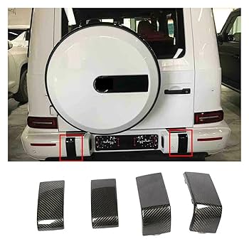 Amazon.co.jp: カーボンファイバーフロントリアバンパーカバー