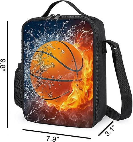 Miniatura 2 de Lonchera térmica para niñas y niños, a prueba de fugas, con correa ajustable para el hombro y bolsillo lateral, bolsa de mano reutilizable para