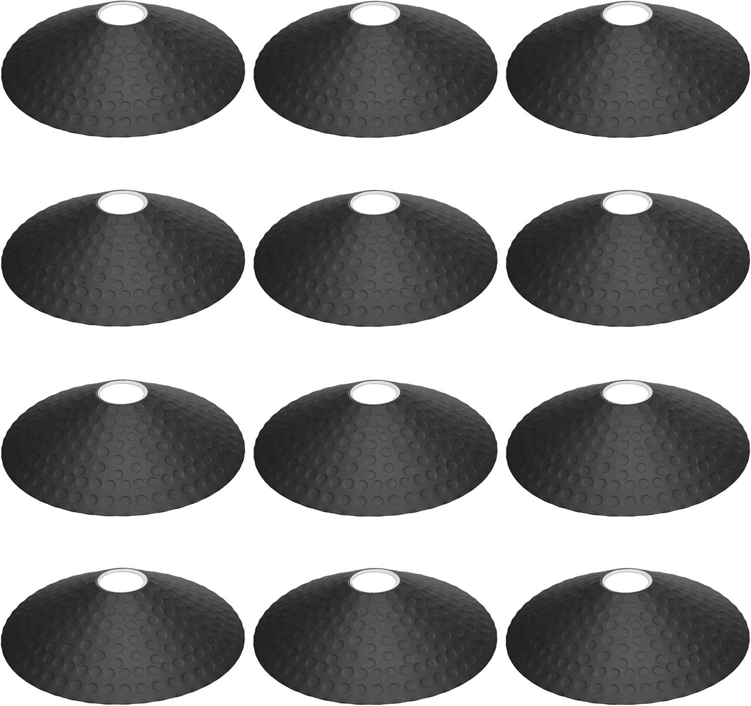 Satco 80/2843/12 8-Inch Steel Dark Sky Shades for String Lights, Weather Resistant, Textured Finish, Black, Pack of 12