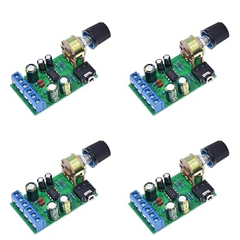 4-Pack TDA2822M Stereo Amplifier Module, 1.8-12V DC