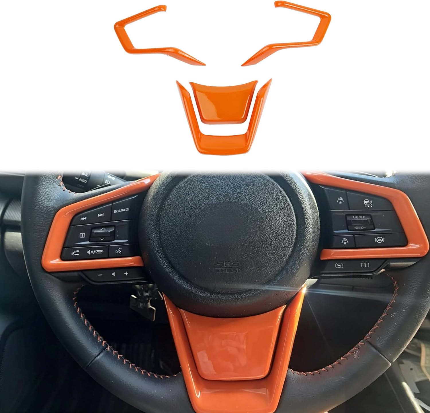 Steering Wheel Cover Molding Trims for 2018-2026 Subaru Crosstrek/Legacy/Outback,2019-2026 Ascent/Forester,2017-2026 Impreza,2022-2026 WRX (Blue)