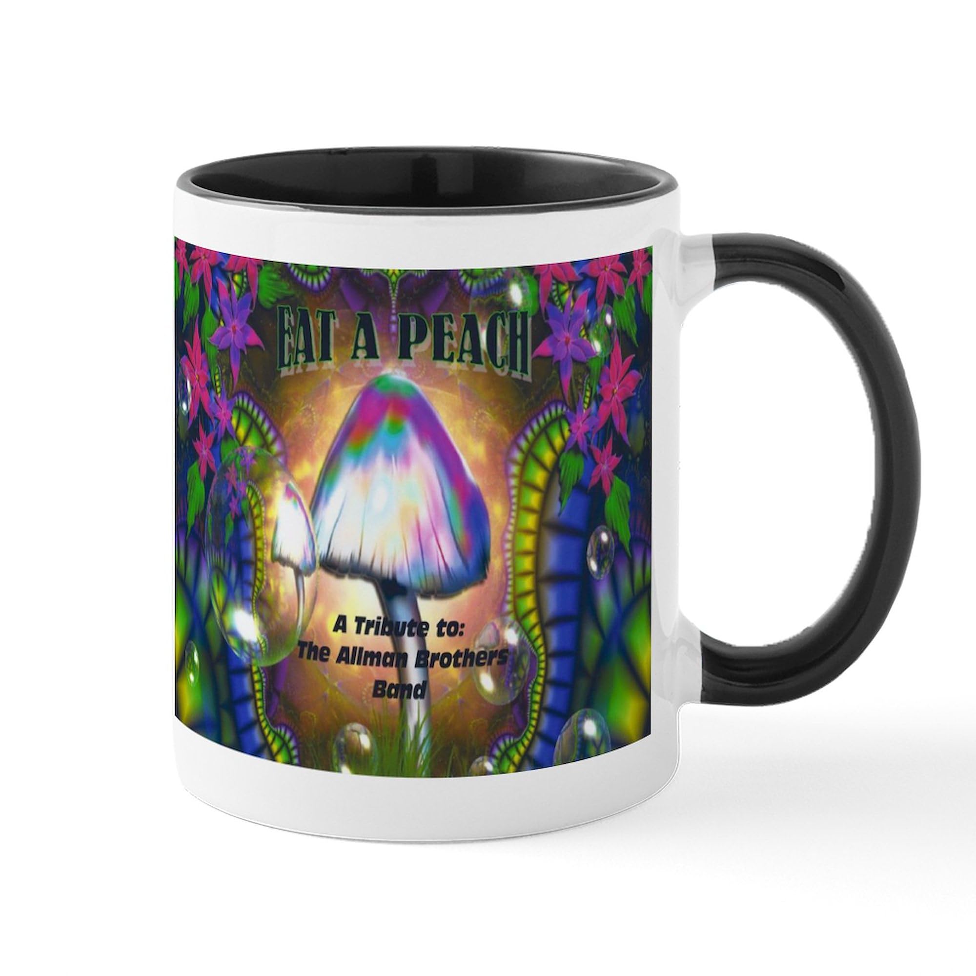 Amazon.com | CafePress Eat A Peach Band Logo Mugs 11 oz (325 ml) Ceramic  Coffee Mug: Coffee Cups & Mugs