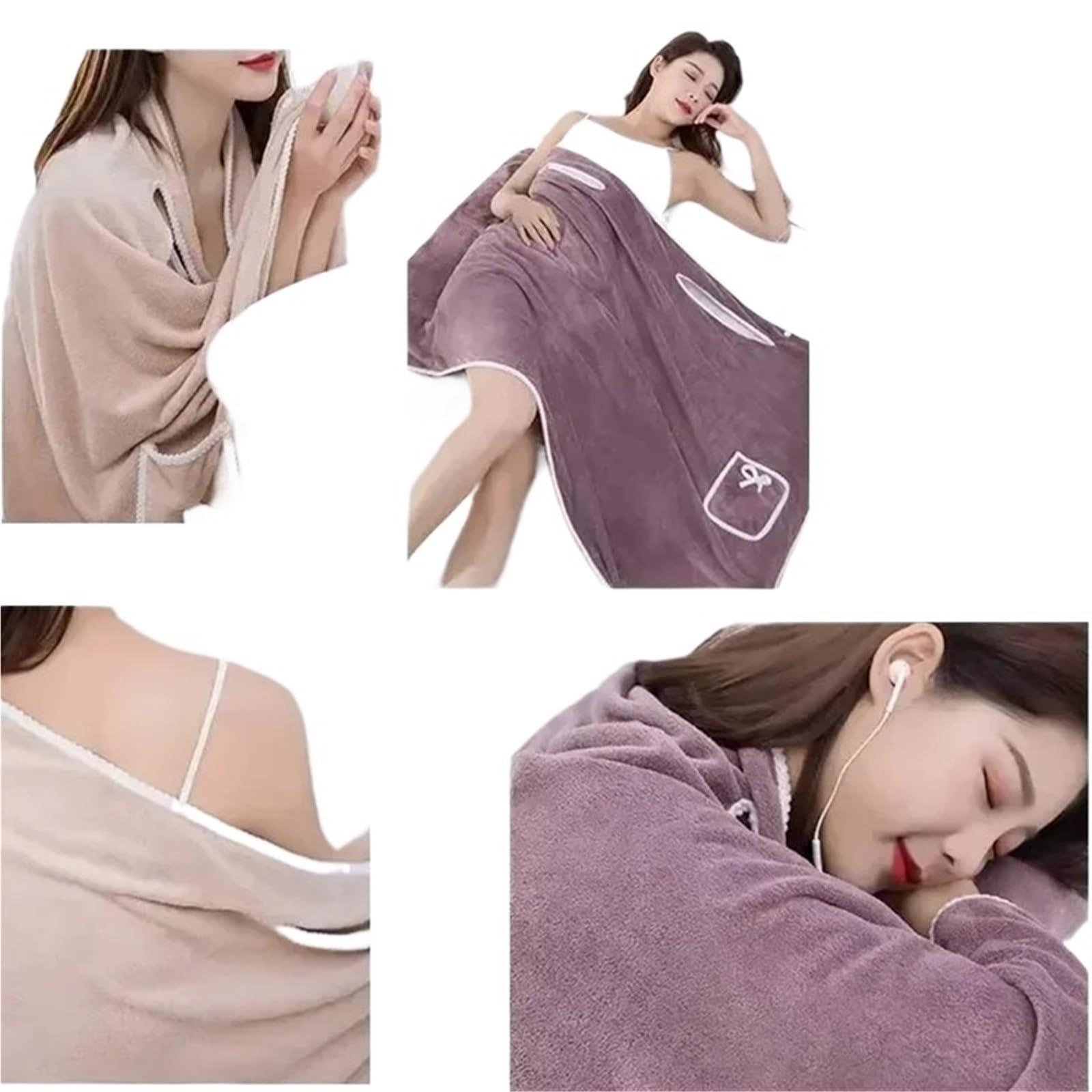 Serviette de Bain Serviettes de Bain for Femmes, Peignoirs de Plage à séchage Rapide, vêtements de Toilette, Peignoir de Douche(Style5,80x135cm)