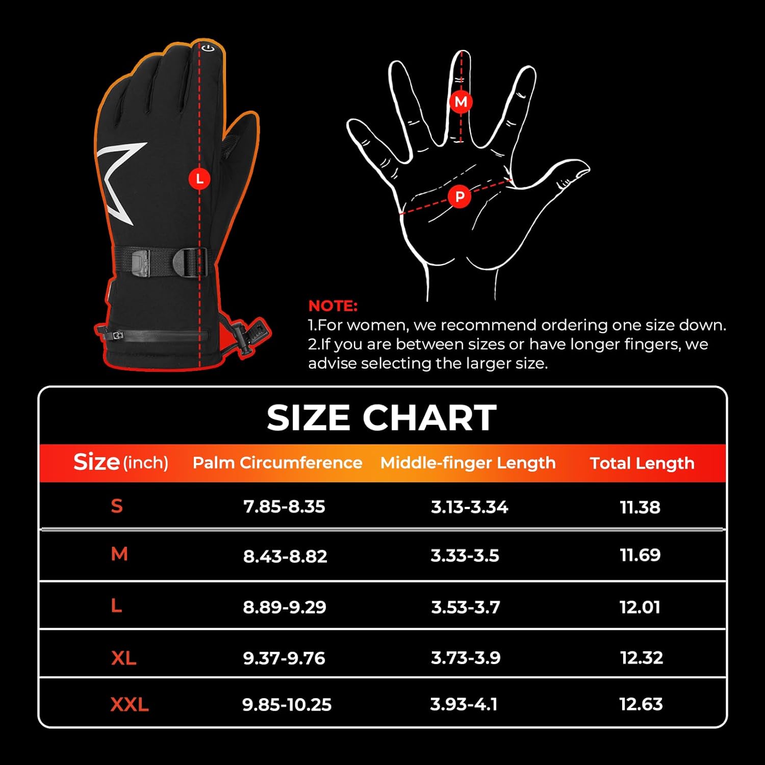 ARRIS Heated Gloves for Men & Women – Rechargeable Electric Winter Gloves for Motorcycle, Ski, Hunting