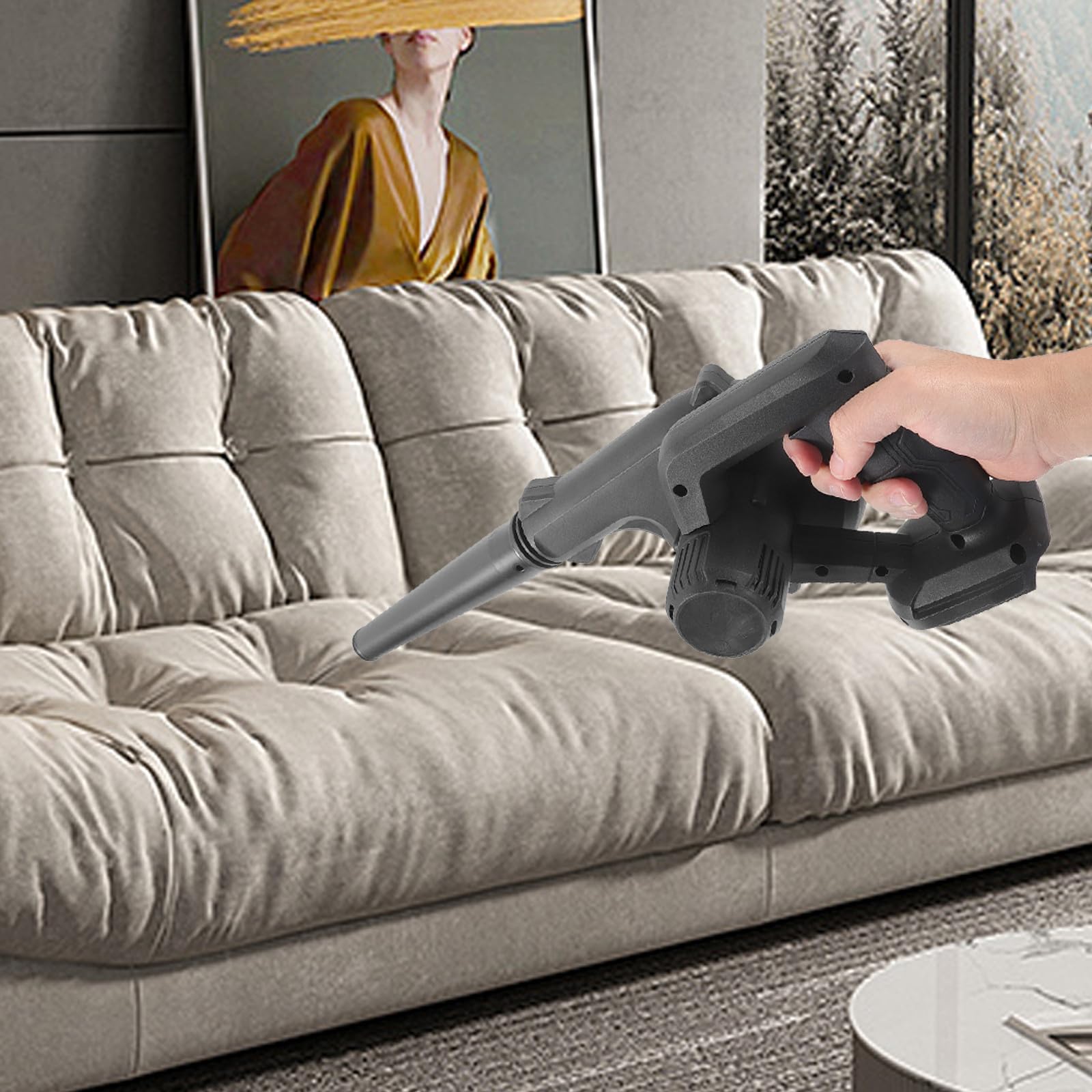 VILLCASE Soffiatore Aria senza Fili Ricaricabile per Auto e Casa, Design Ergonomico in Abs e Rame, Soffiatore Portatile Versatile per Pulizia Polvere e Foglie