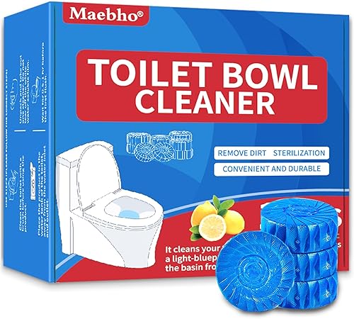 Tabletas de limpieza de inodoros, pastillas limpiadoras de inodoros  Limpiador automático de tanque seguro para sépticos de rápida disolución,