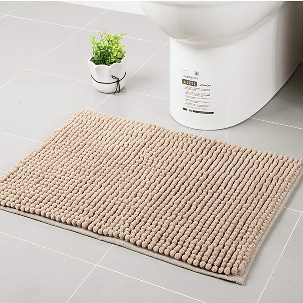 Tappeto da Bagno Peluche, ciniglia Tappeto Assorbente Accogliente Confortevole Microfibra Antiscivolo Tappeto-caffè 50x80 cm (20x31 Pollici)