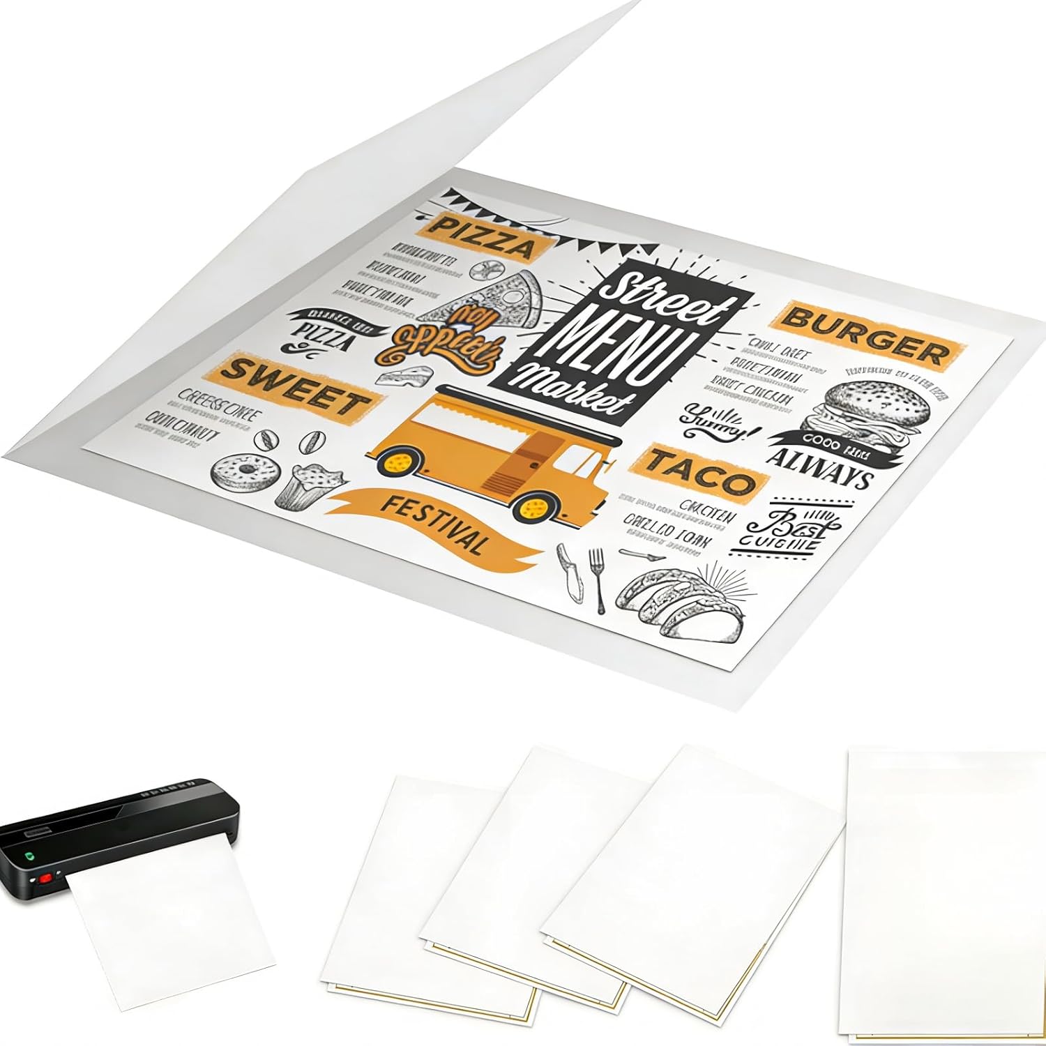 5 Pack 11x17 Laminator Carrier Sleeve – Tabloid Size Laminating Sheets for Education & Craft Supplies, Thermal Laminate Sheets Compatible with Most Laminating Pouches